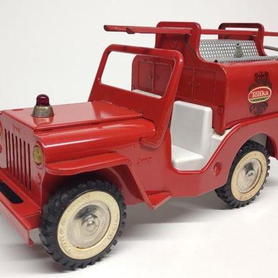 1960s Tonka Fire Jeep w/ Ladder & Hose