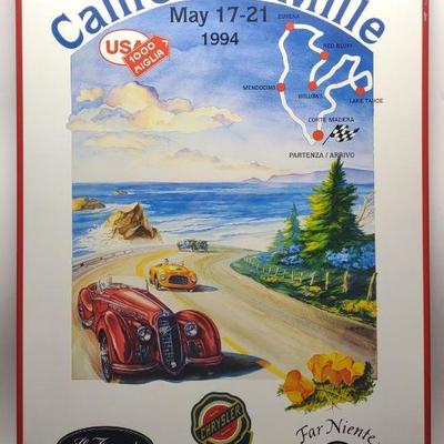 1994 California Mille Miglia Racing Poster