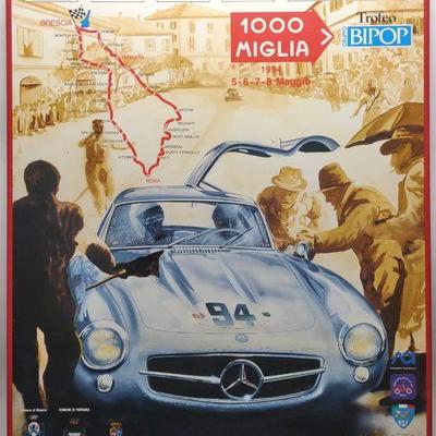 1994 Mille Miglia Official Race Poster Enzo Naso