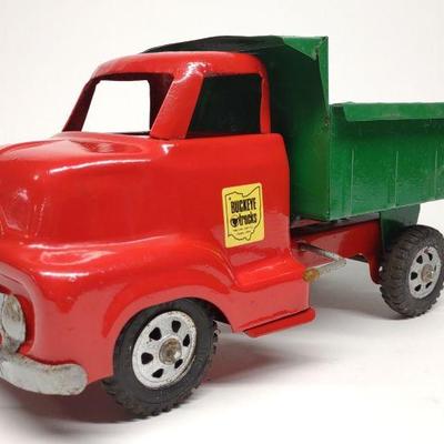 Vintage Buckeye Pressed Steel Dump Truck Toy