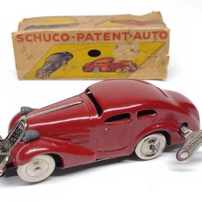 Vintage Schuco Brevete Windup Toy Car w/ Box