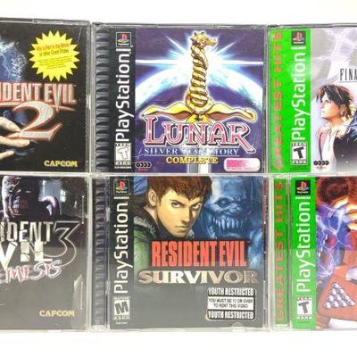 6 PlayStation 1 Games (Resident Evil, Tekken 3..)
