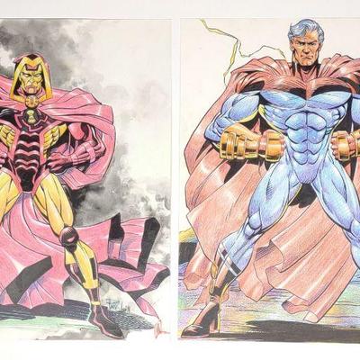 2 Original Comic Drawings (Paris, Nebres, Aaron M)