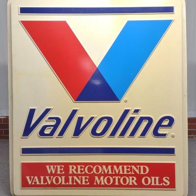 55" Valvoline Oil Embossed Advertising Sign