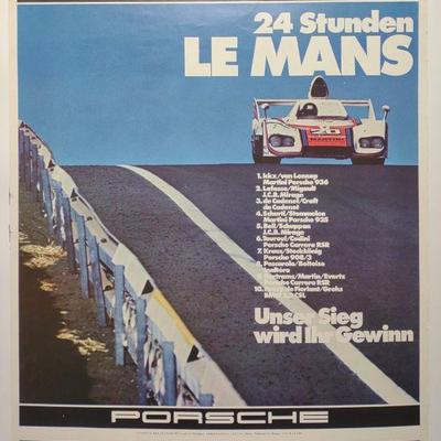 1976 Porsche Le Mans 24 Hr Racing Poster 30"x40"