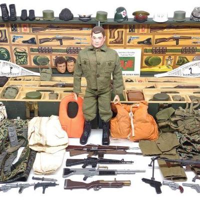 Vintage 1960s GI Joe Footlockers & Action Soldier