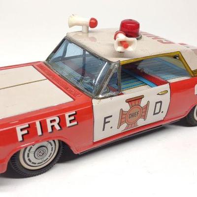 Bandai Japan Chevy Impala Fire Chief Friction Car