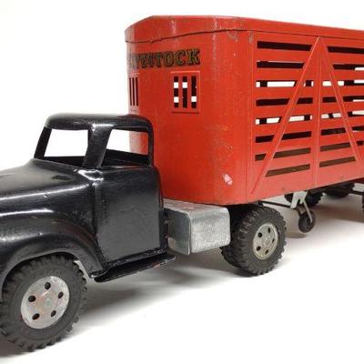 1950s Tonka Livestock Truck & Trailer (Restored)