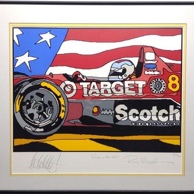 Ray Masters & Driver Signed Numbered Indy Car Art