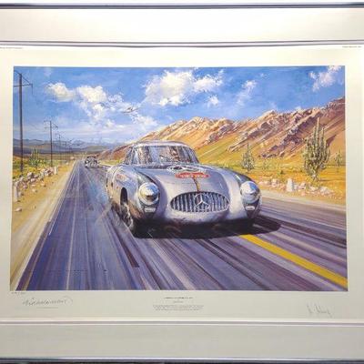 Karl Kling & Nicholas Watts Signed Mercedes Art