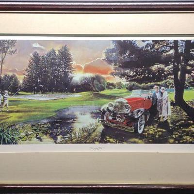 Charles P. Vlasics Signed "Morning Tee" Car Art