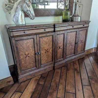 Artistica Inlaid Wood Buffet Sideboard