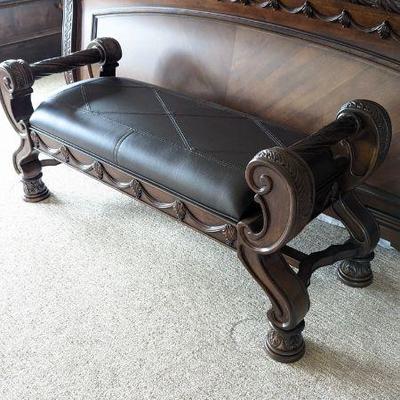 Ashley North Shore upholstered bench