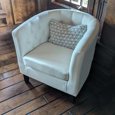 Mallory white durahide tub chair