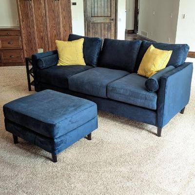 Bea Blue Sofa and ottoman