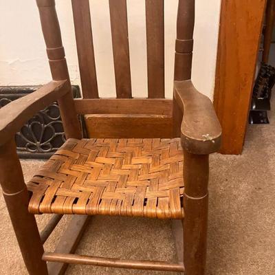 Child's chair with rush seat