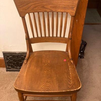 Oak Dining Room Chairs (2)