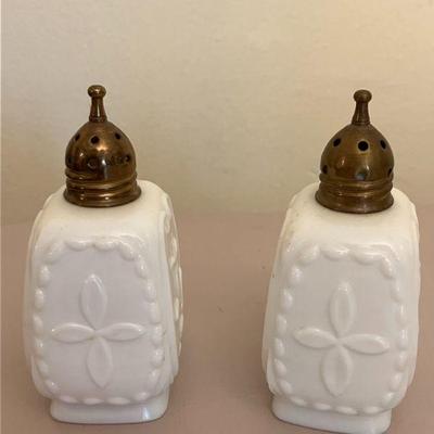 Milk Glass salt & Pepper Shakers