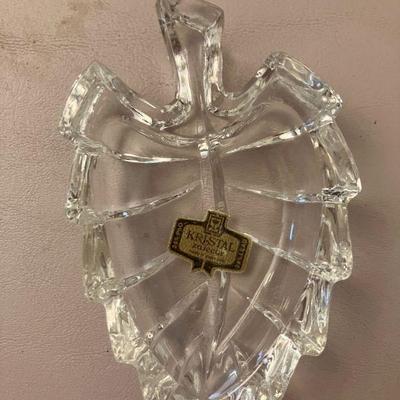 Small Crystal Leaf Dish