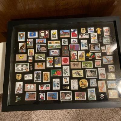 Collection of stamp pins