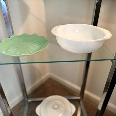 Contemporary Post Modern MCM Chrome and Glass Shelf