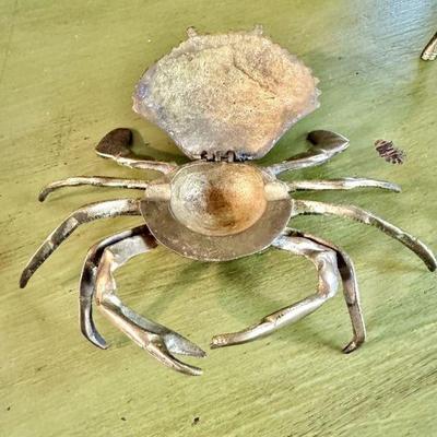 Brass Crab Trinket Dish/ashtray