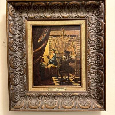 Vermeer Print Antique in Antique Frame