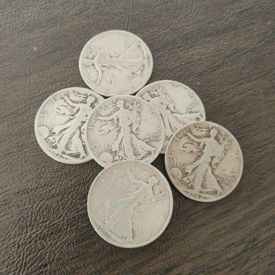 Walking Liberty Silver Half Dollars
