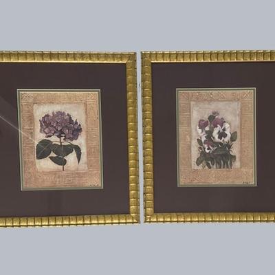 Pair Of Framed Floral Art Prints

