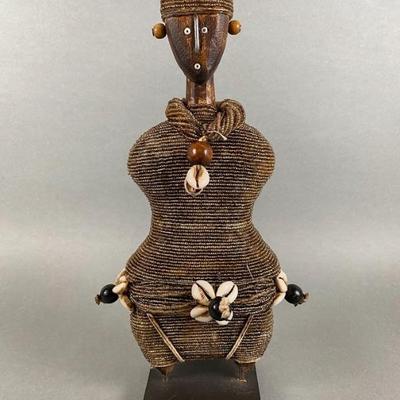 Handmade Beaded Wood Namji Fertility Doll
