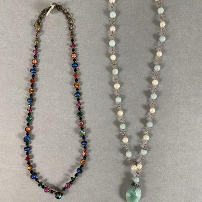 Sorrelli Swarovski Necklace With Faux Pearl Necklace
