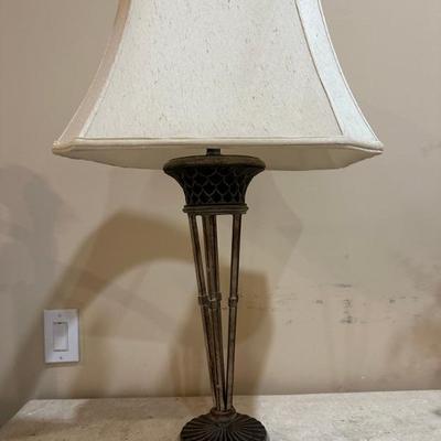 Silver Tone Table Lamp
