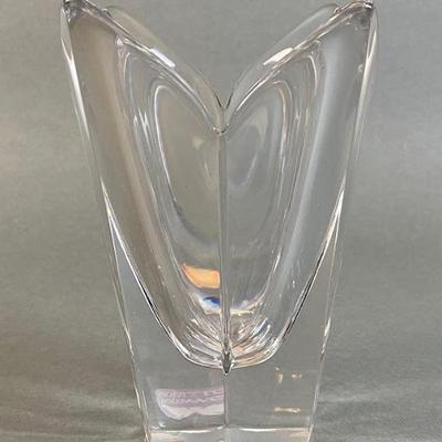 Orrefors Sweden Crystal Lotus Vase
