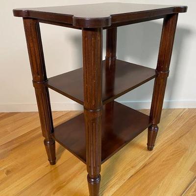 Sheraton Style Tiered Mahogany Side Table
