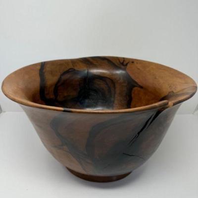 Massive Hand-Turned Oak Serving Bowl	