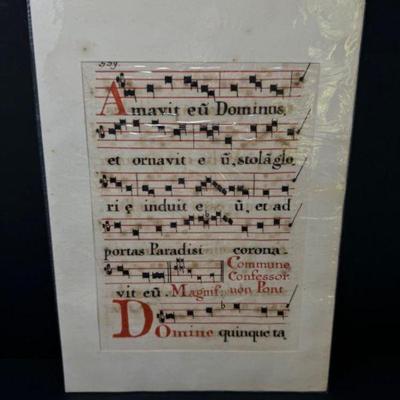 Early 19th Century Italian Manuscript Music Page	