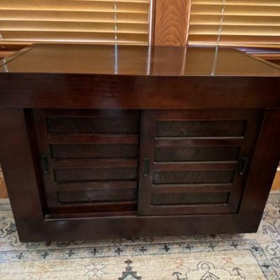 Contemporary Korean Mahogany Tansu Chest: Owner's Custom Design	