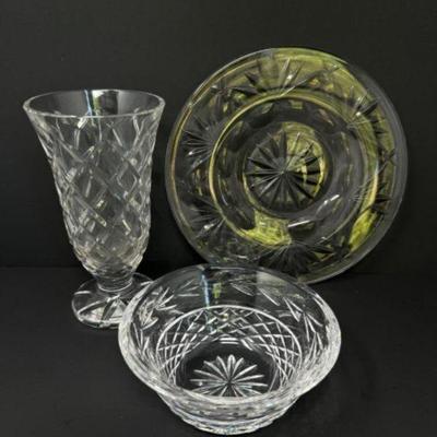Waterford Crystal Trio: Vase & Plate Collection	