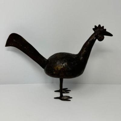 Mid-20th Century African Bronze Sculpture of a Long-Tailed Bird	