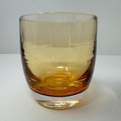 Glassybaby Amber Whisley Votive Candle Holder - Pre-Triskelion	