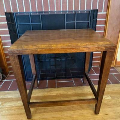 Crate & Barrel Hardwood Side Table	