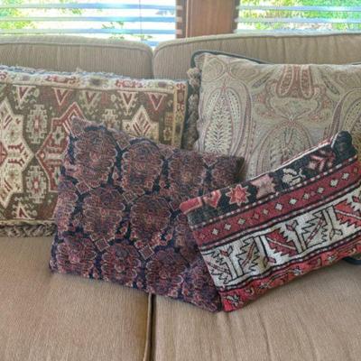 Set of Four Colorful & Patterned Woven Throw Pillows	