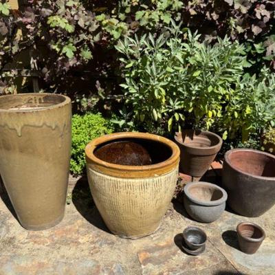 Rustic Garden Ceramic Planter Set: Diverse Sizes & Styles	