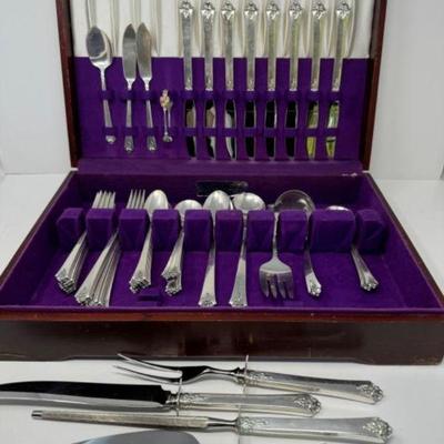 52-Pieces Royal Crest Sterling Silver Flatware in Original Box	