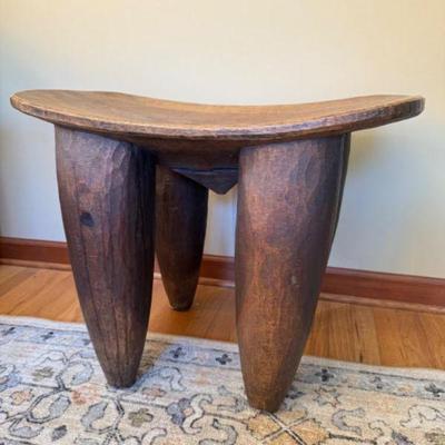 Vintage Senufo Carved Wood Stool - West African Art | Est. $1000	