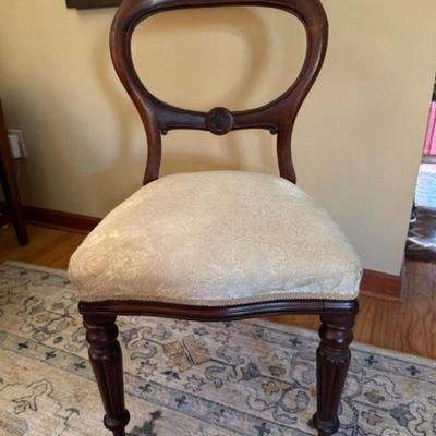 Antique Mahogany Balloon Back Dining Chair - Circa 19th Century	