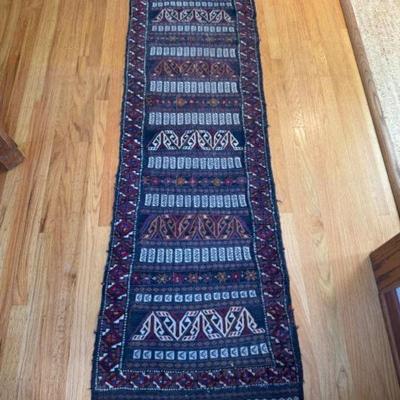 Vibrant Handwoven Long Runner w/ Geometric Motifs	