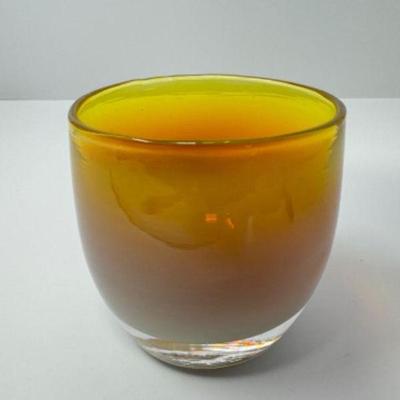 Glassybaby Caramel Votive Candle Holder - Pre-Triskelion	