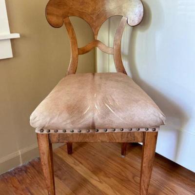 Biedermeier Inspired Single Shovel Upholstered Chair	