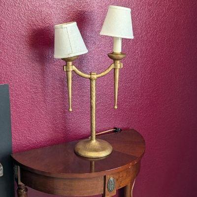 Double arm table lamp